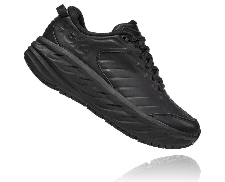 Running Shoes Womens - Hoka One One Bondi Sr - Black - OQWLDCZ-25